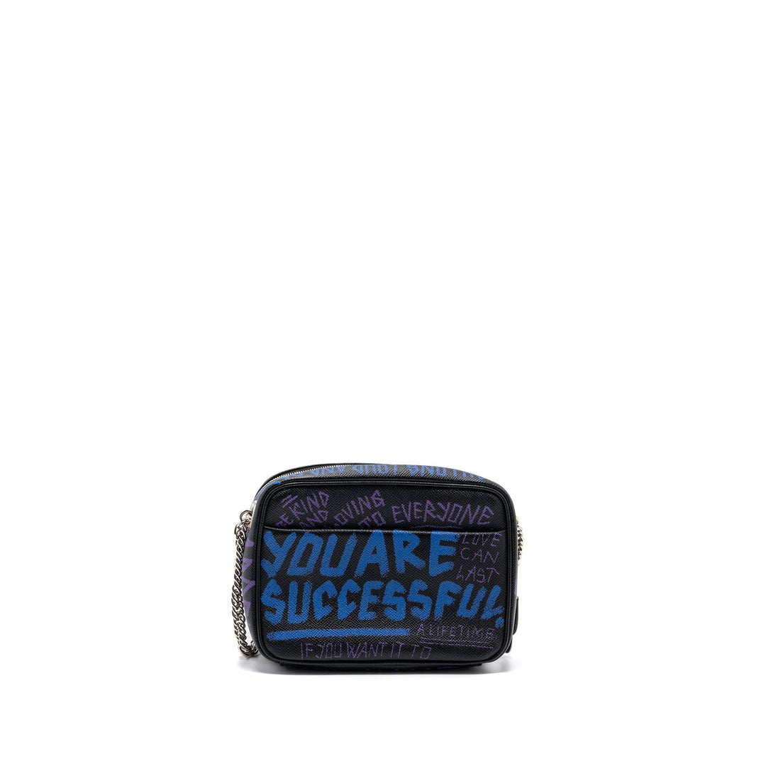 Top Quality Balenciaga BB Camera Bag leather Black/multicolour SHW