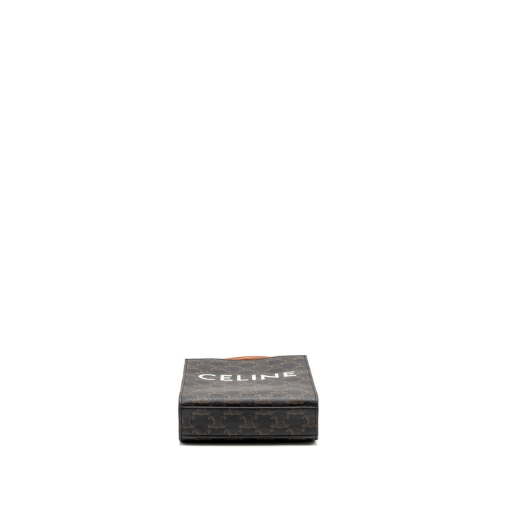 Celine Mini Vertical Cabas Triomphe Canvas Brown / Multicolour