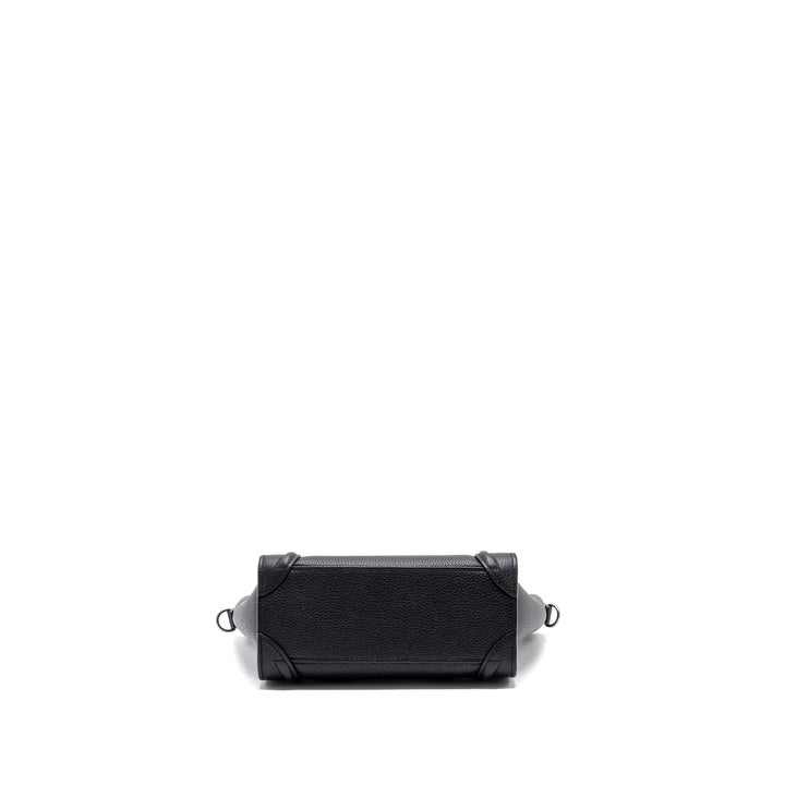 Top Quality Celine Nano Luggage Bag Calfskin Black