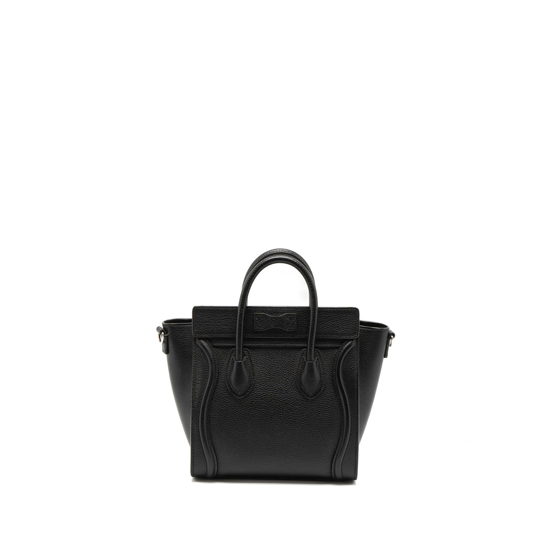 Top Quality Celine Nano Luggage Bag Calfskin Black