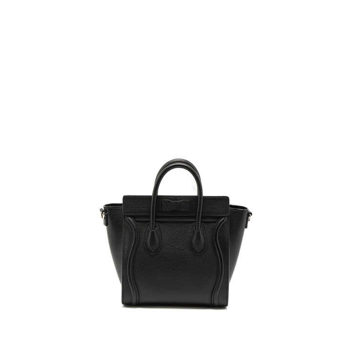 Top Quality Celine Nano Luggage Bag Calfskin Black
