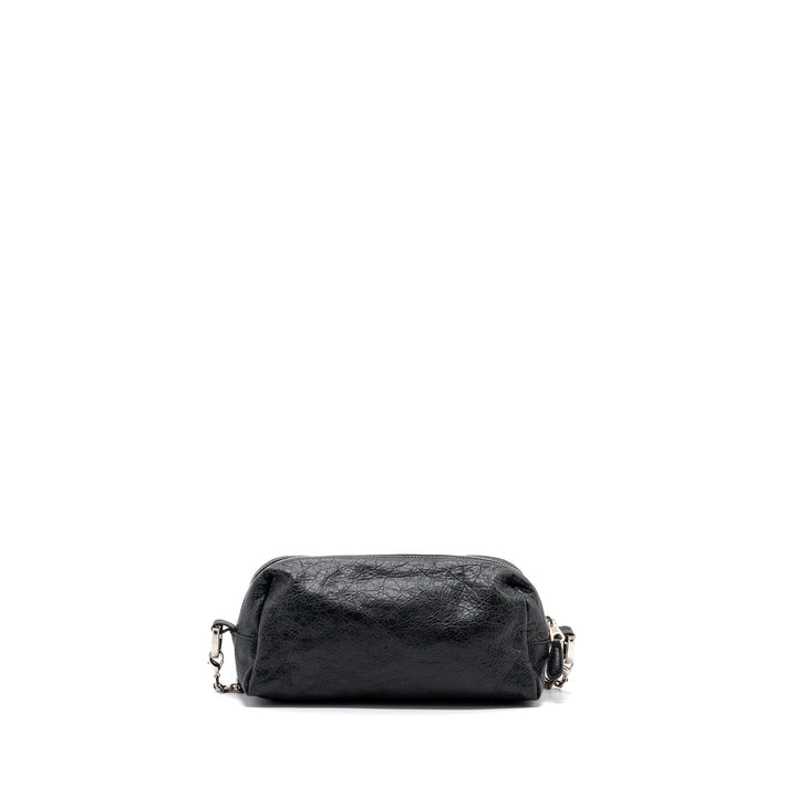 balenciaga mini city crossbody chain bag leather grey SHW