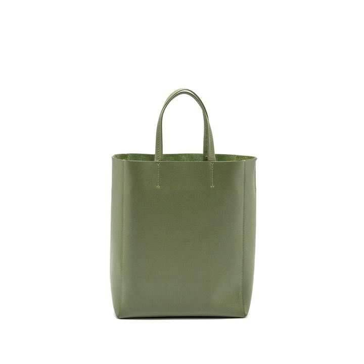 Top Quality Celine vertical cabas tote bag grained calfskin green