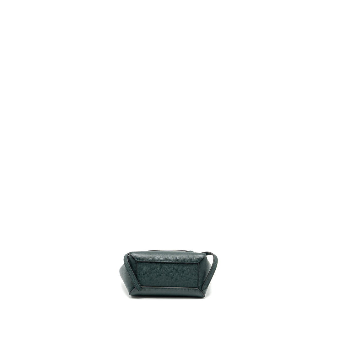 Celine Pico Belt Bag Grained Calfskin Dark Green