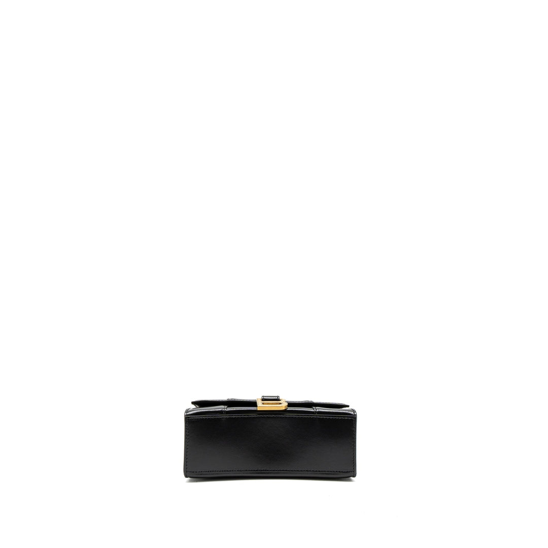 Top Quality Balenciaga Hourglass XS Calfskin Black GHW
