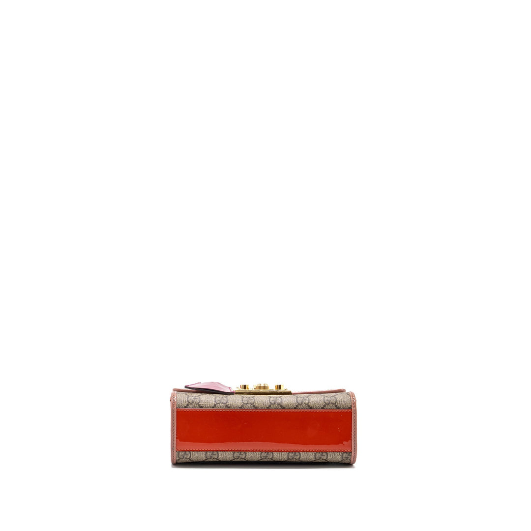 Gucci padlock crossbody bag canvas / patent multicolour