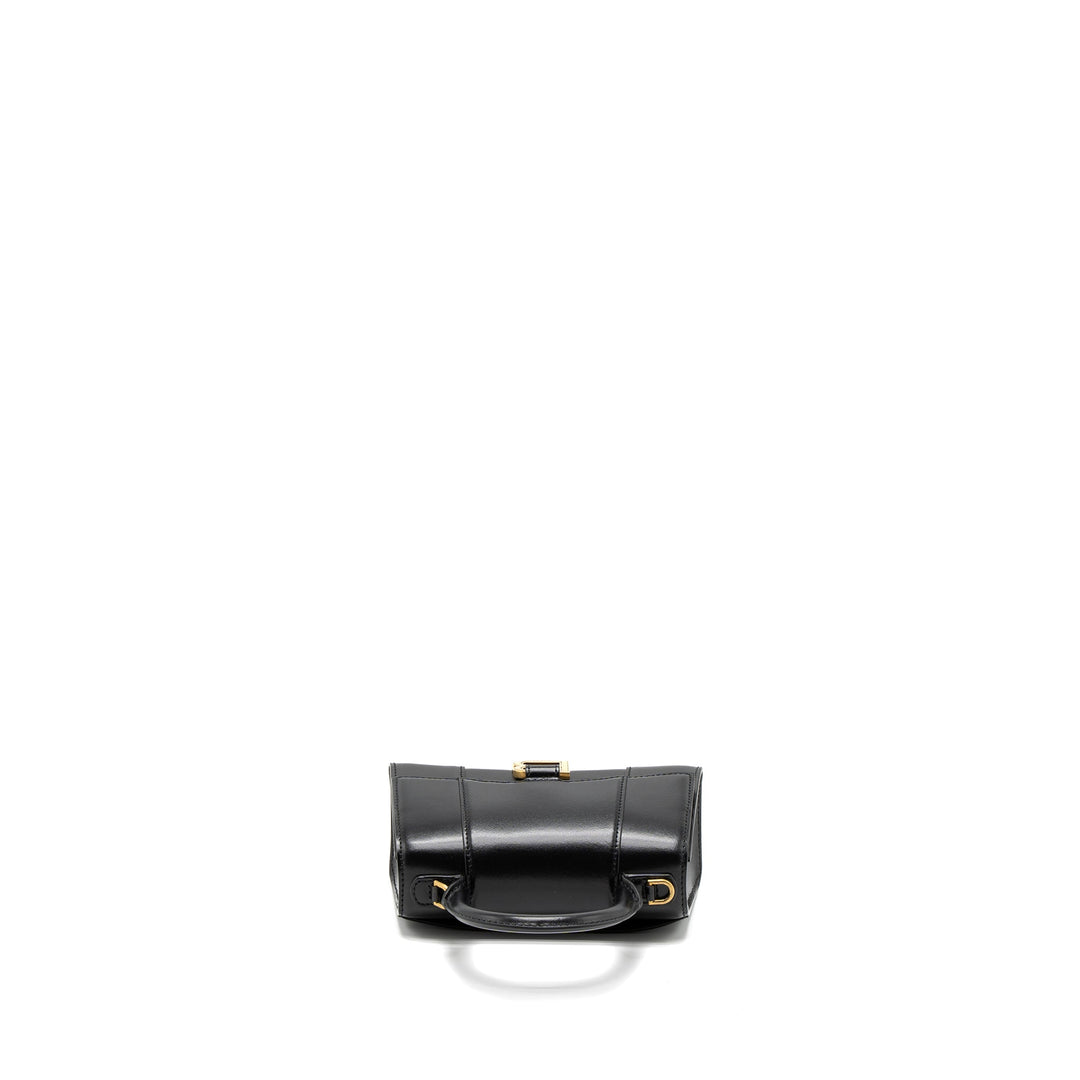 Top Quality Balenciaga Hourglass XS Calfskin Black GHW