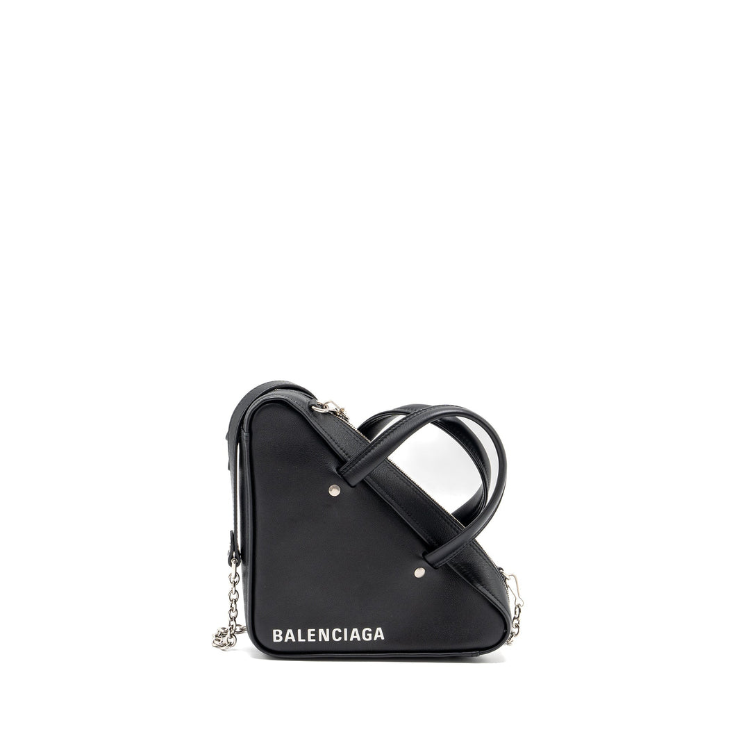 Top Quality Balenciaga triangle duffle bag calfskin black SHW