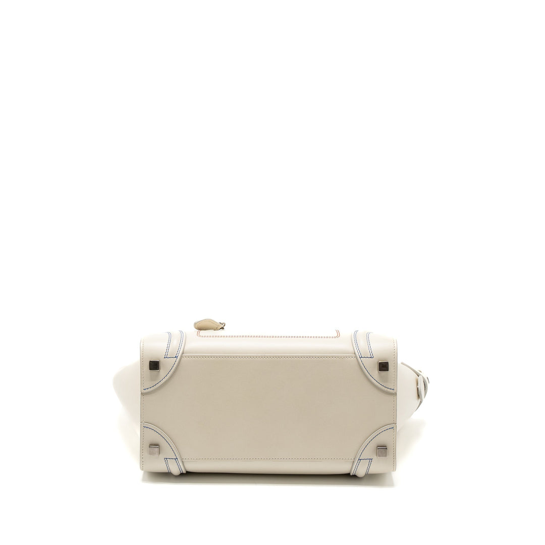 Celine Micro Luggage Bag Calfskin White