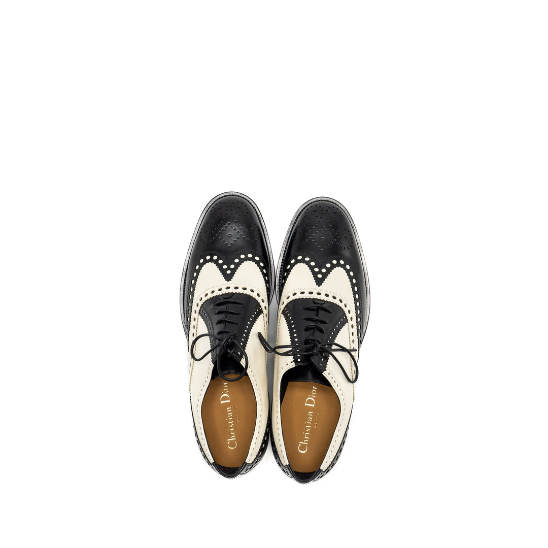 Top quality Dior Size 37 Oxfords Derby Shoe Black/ White