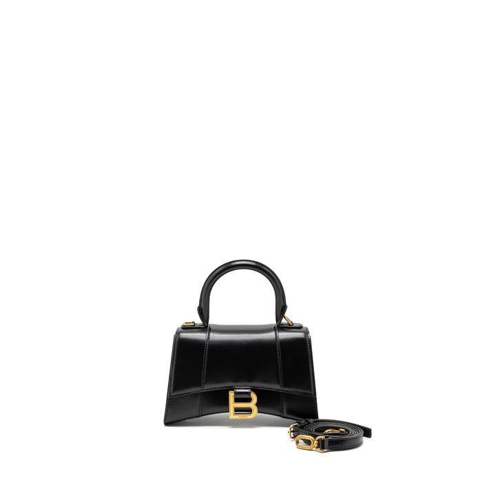 Top Quality Balenciaga Hourglass XS Calfskin Black GHW