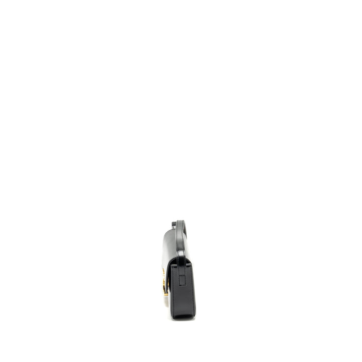 Top Quality Celine Triomphe Shoulder Bag Shiny Calfskin Black