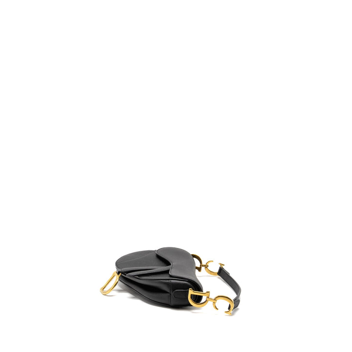 Top quality Dior MINI Saddle Bag Calfskin Black