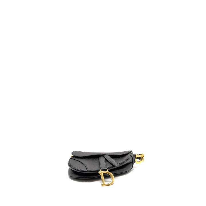 Top quality Dior MINI Saddle Bag Calfskin Black