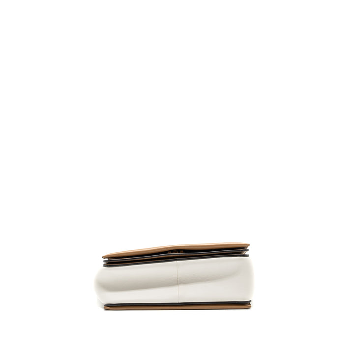 Celine Frame Bag Calfskin White/Brown