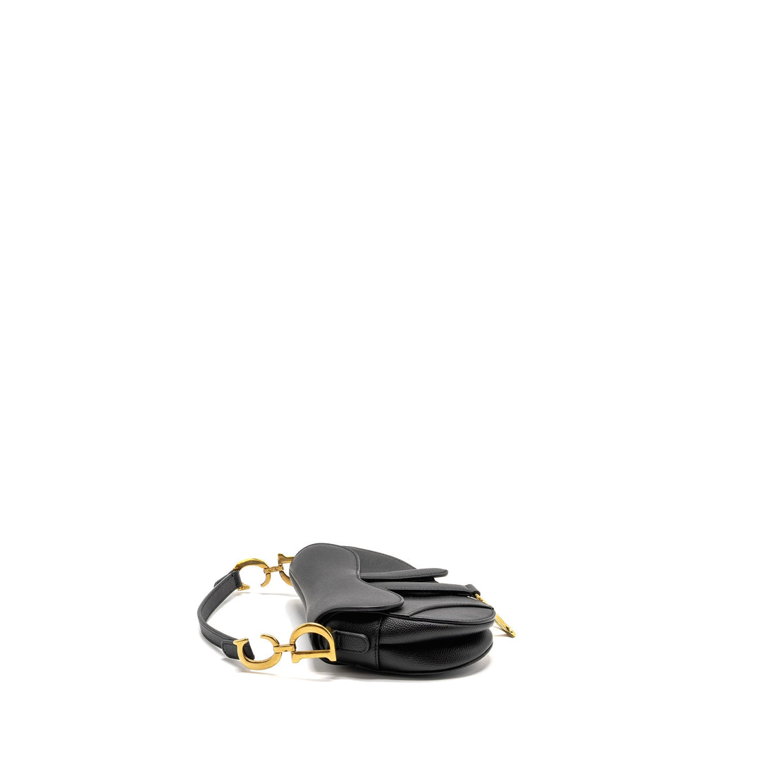Top quality Dior MINI Saddle Bag Calfskin Black