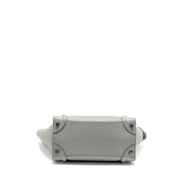 Celine Micro Luggage Bag Calfskin Light Grey