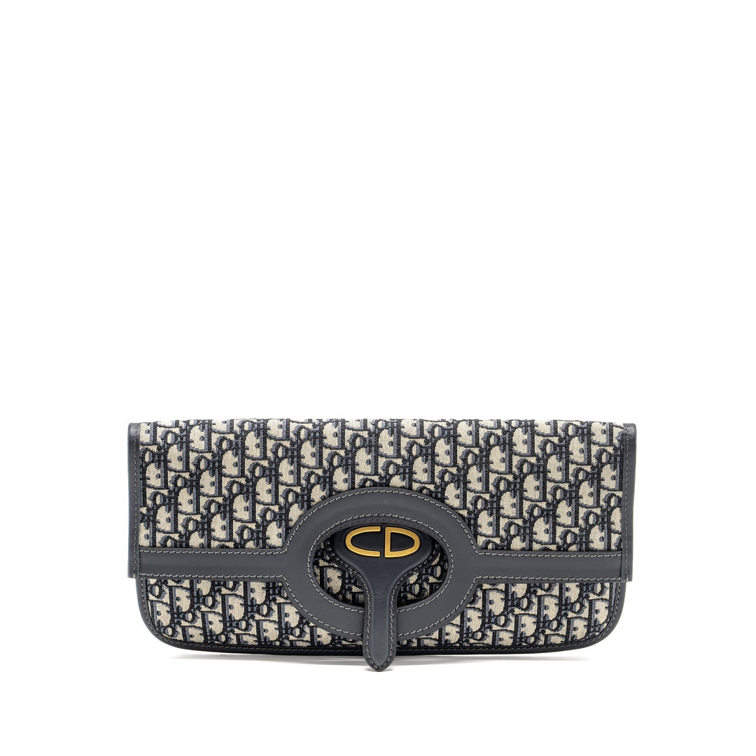 Dior Folder Clutch Blue Dior Oblique Canvas/Leather