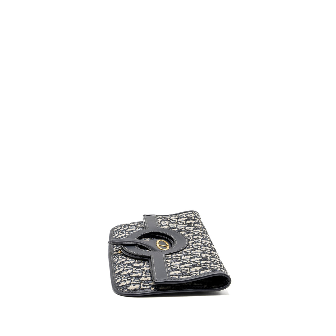 Dior Folder Clutch Blue Dior Oblique Canvas/Leather