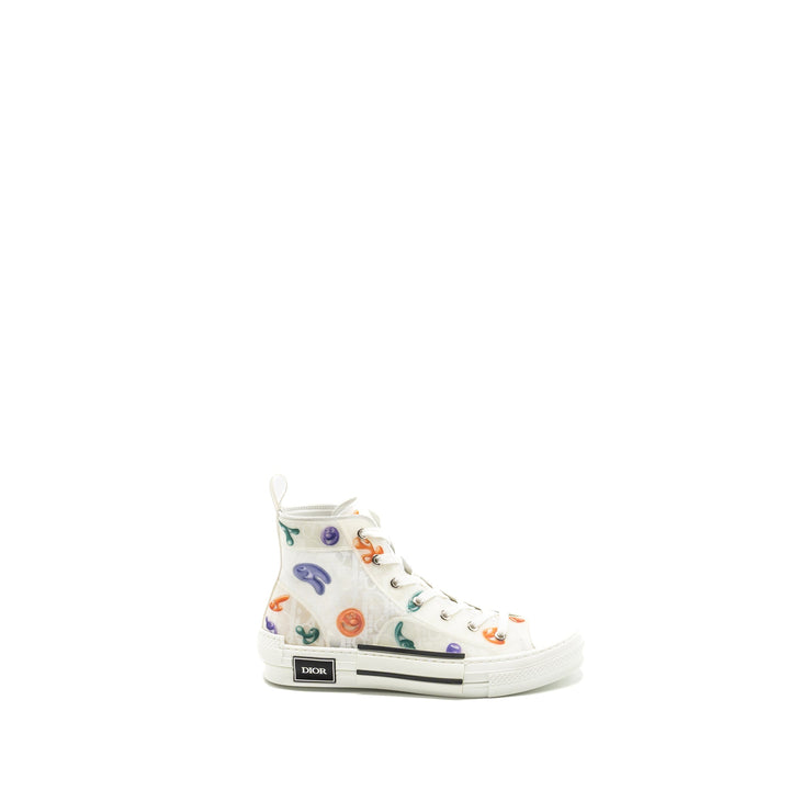Top quality Dior Size 40 Kenny Scharf B23 Oblique High-top Sneaker White/Multicolour