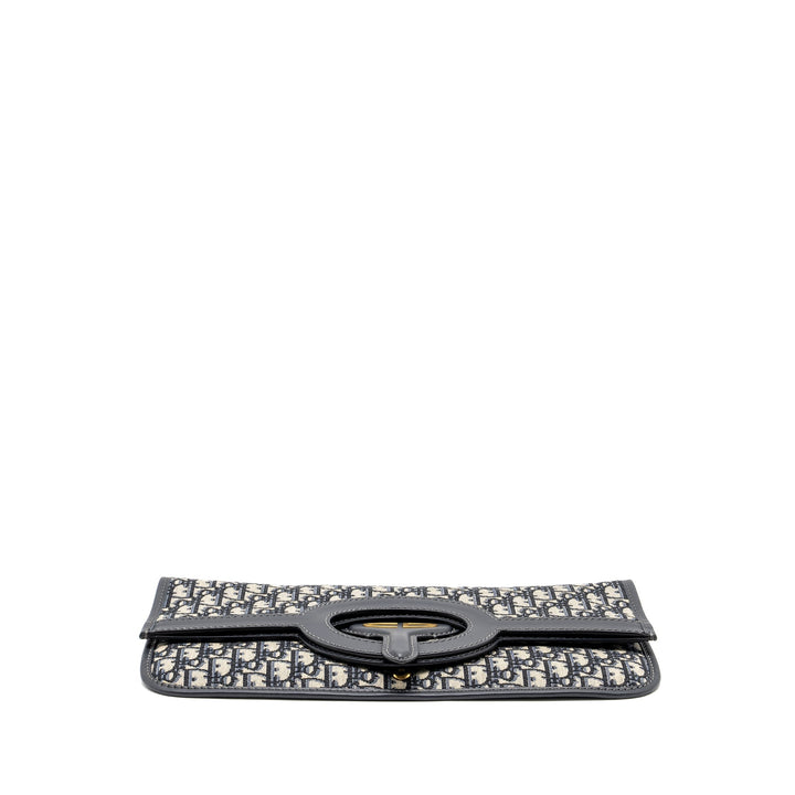 Dior Folder Clutch Blue Dior Oblique Canvas/Leather