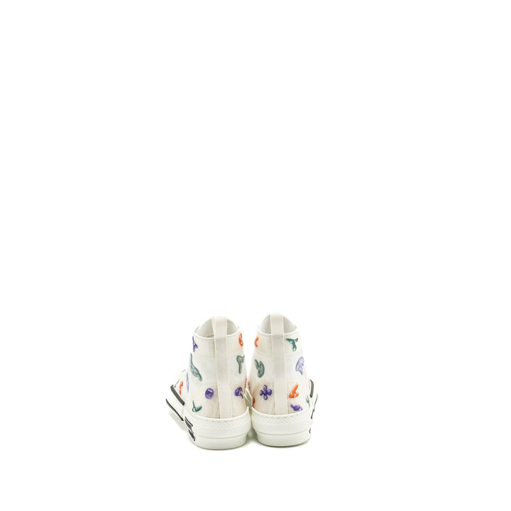 Top quality Dior Size 40 Kenny Scharf B23 Oblique High-top Sneaker White/Multicolour