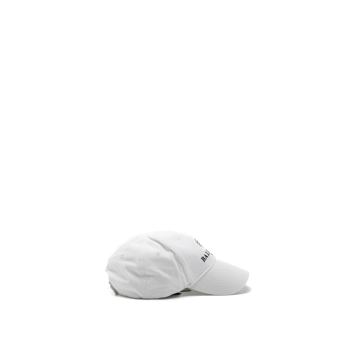 Top Quality Balenciaga Size L Embroidery Baseball Cap Fabric White