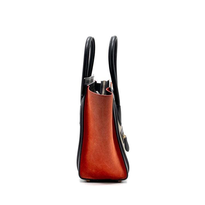 Celine micro luggage calfskin / suede leather multicolour