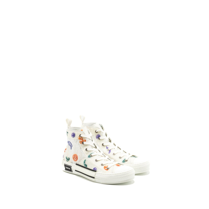 Top quality Dior Size 40 Kenny Scharf B23 Oblique High-top Sneaker White/Multicolour