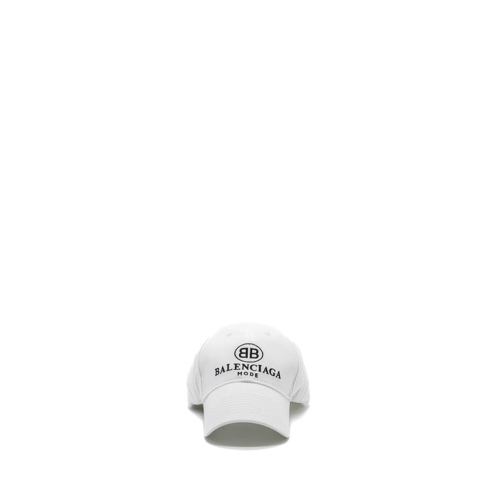 Top Quality Balenciaga Size L Embroidery Baseball Cap Fabric White