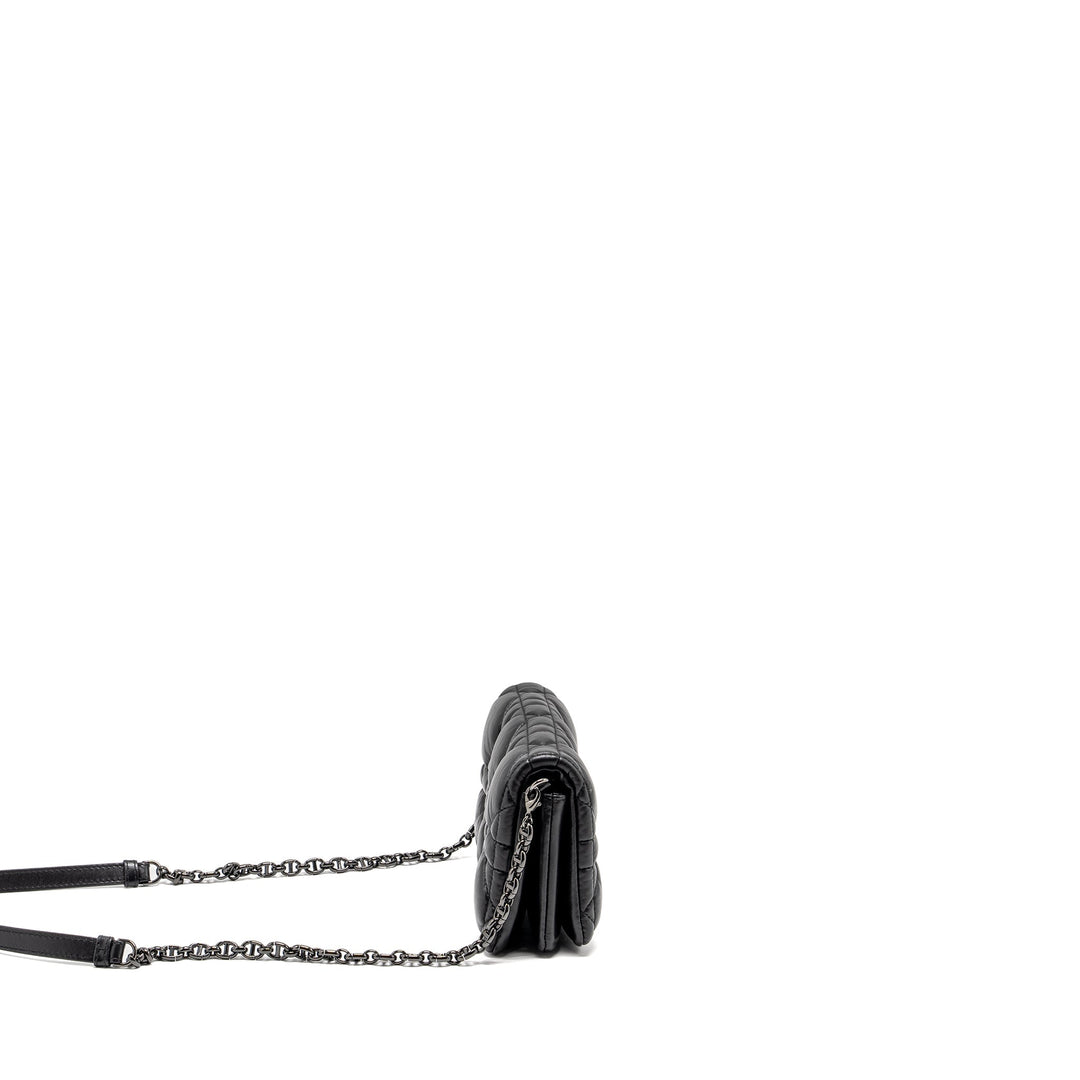 Top quality Dior Mini Caro Flap Bag Calfskin Black/ Black Hardware