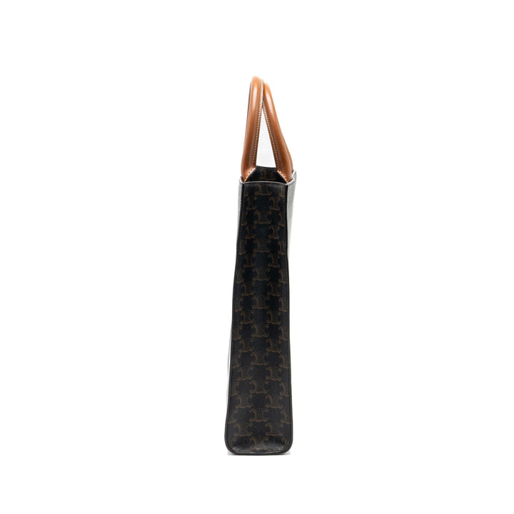 Top Quality Celine Small Cabas Vertical In Triomphe Canvas/Calfskin Tan