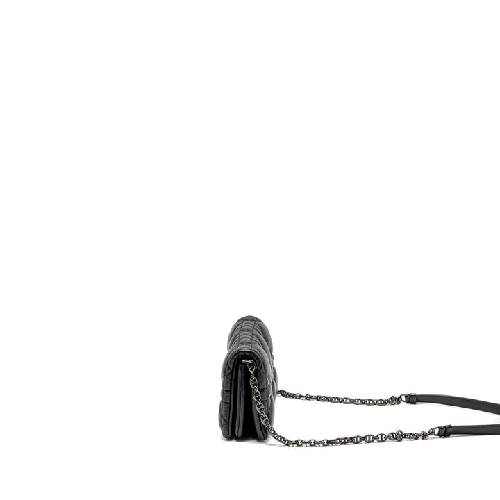 Top quality Dior Mini Caro Flap Bag Calfskin Black/ Black Hardware