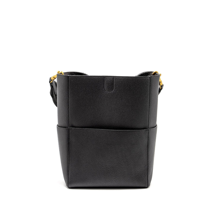 Celine Sangle Bucket Bag Calfskin Dark Grey