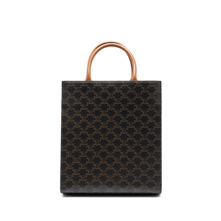 Top Quality Celine Small Cabas Vertical In Triomphe Canvas/Calfskin Tan