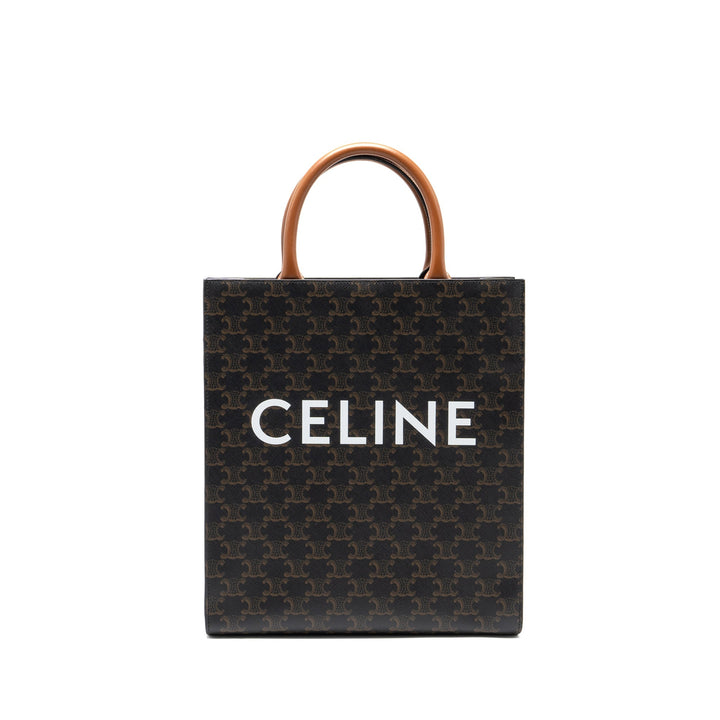 Top Quality Celine Small Cabas Vertical In Triomphe Canvas/Calfskin Tan