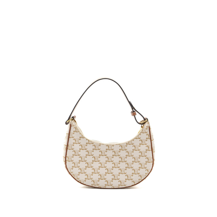 Top Quality Celine Ava Bag Triomphe Canvas/Calfskin White