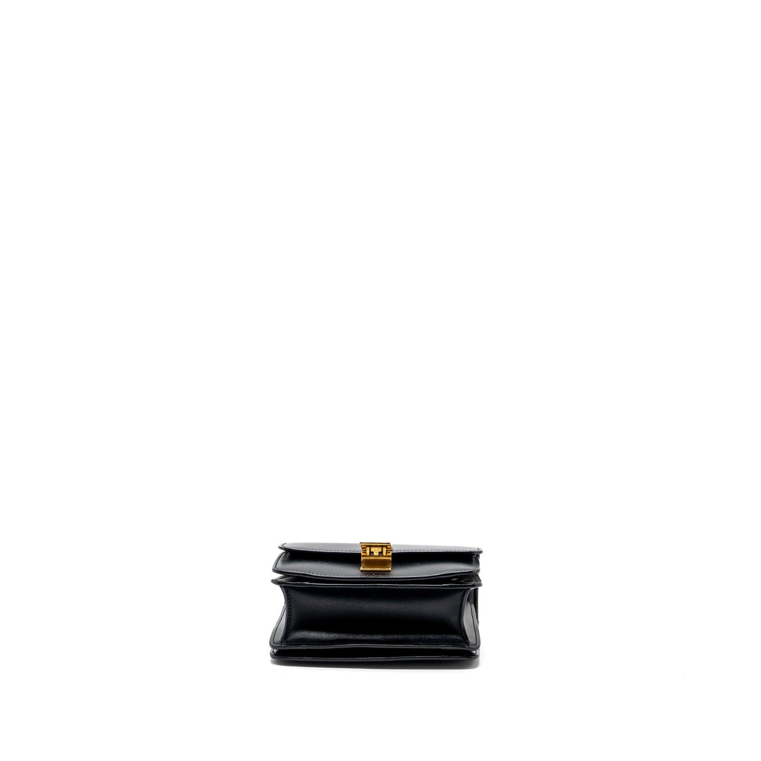 Celine mini classic box bag calfskin Black