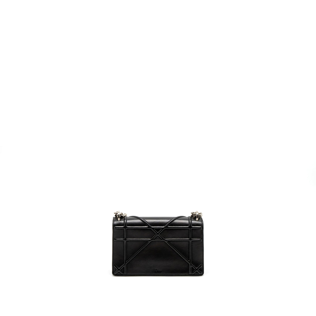 Top quality Dior Mini Top quality Diorama Bag Calfskin Black