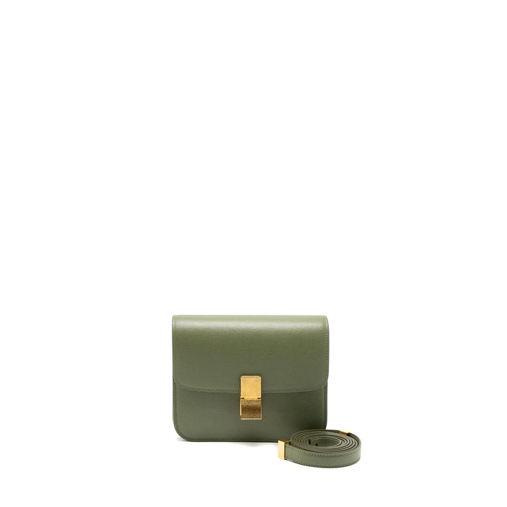 Top Quality Celine Teen box Bag Calfskin Light Khaki