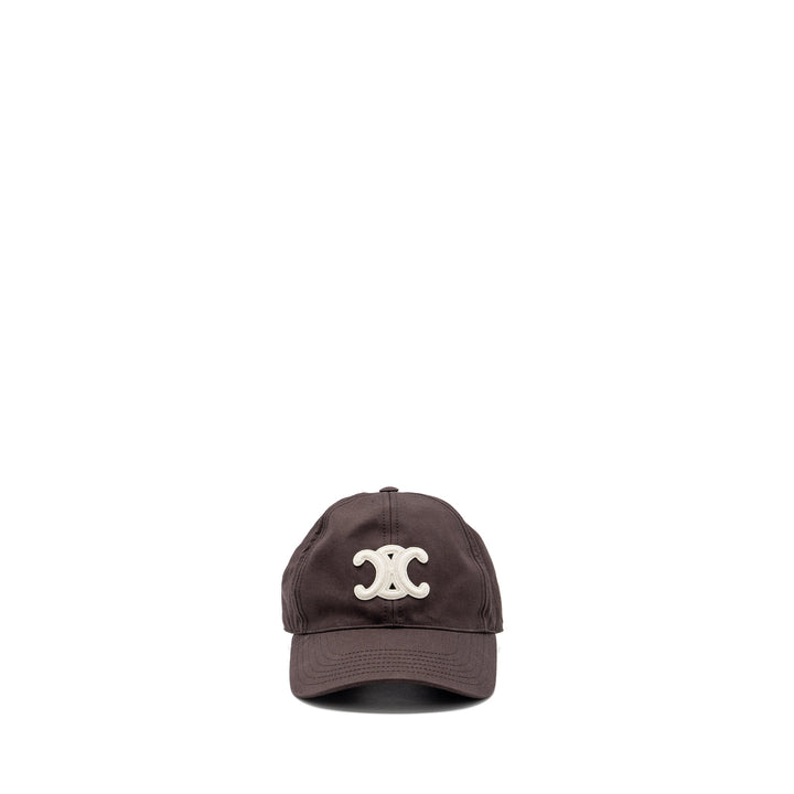 Top Quality Celine Size S Triomphe Baseball Cap Cotton Cacao