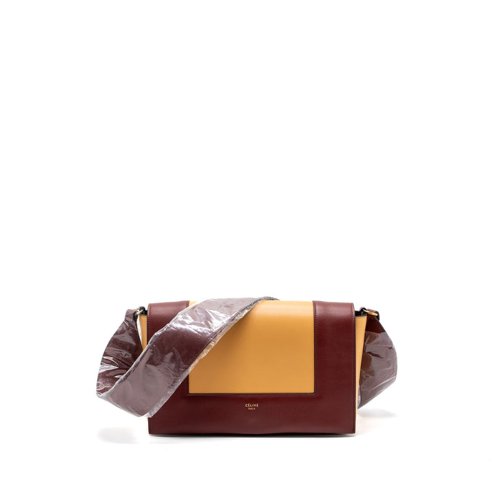 Celine frame bag calfskin ruby / apricot