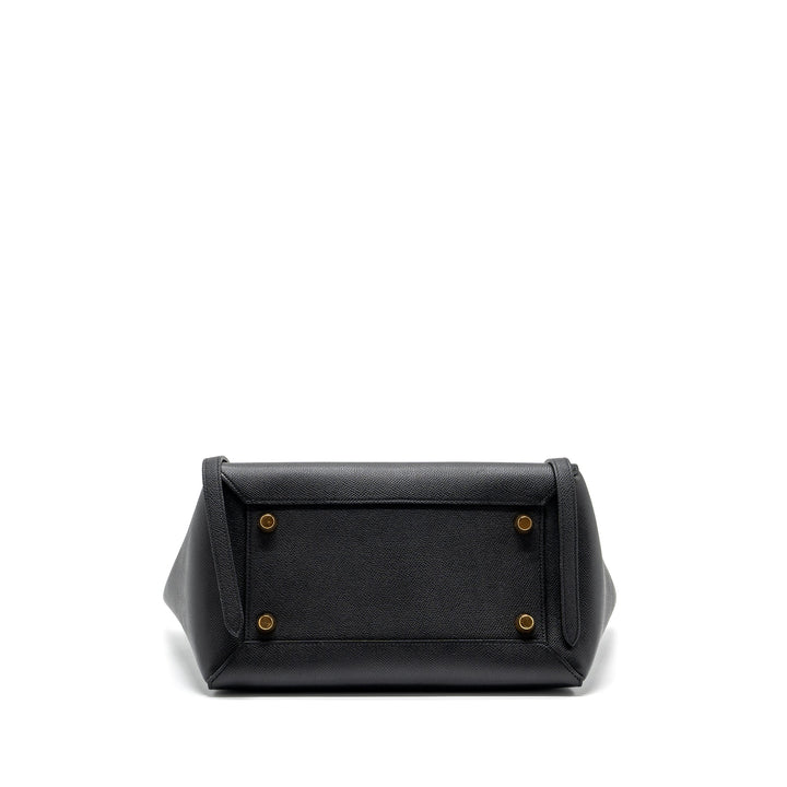 Celine mini belt bag grained calfskin black