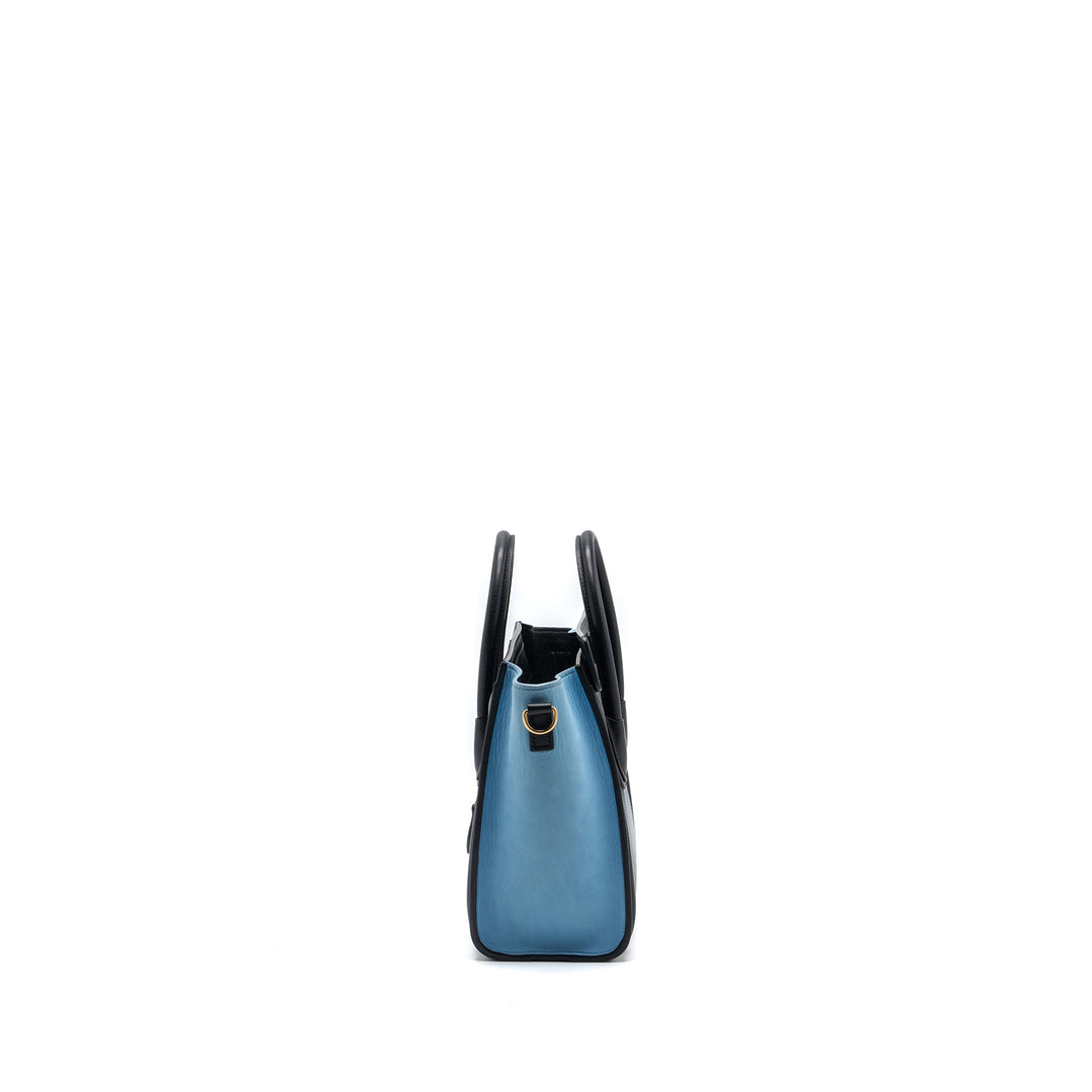 Celine Nano Luggage Bag Multi Colour blue/dark blue/black