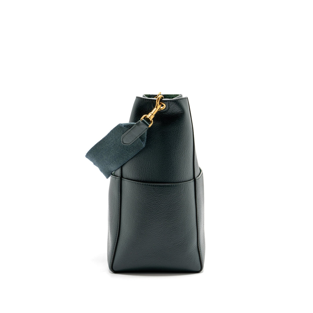 Top Quality Celine Sangle bucket bag calfskin dark green