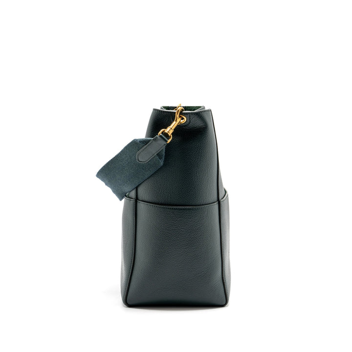 Celine Sangle bucket bag calfskin dark green