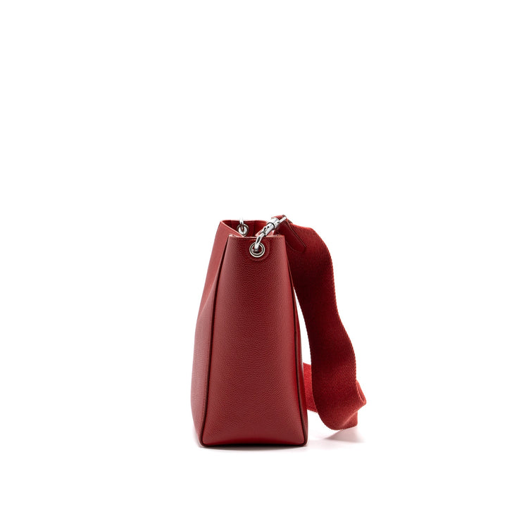 Celine Sangle Small Bucket Bag Grained Calfskin Red