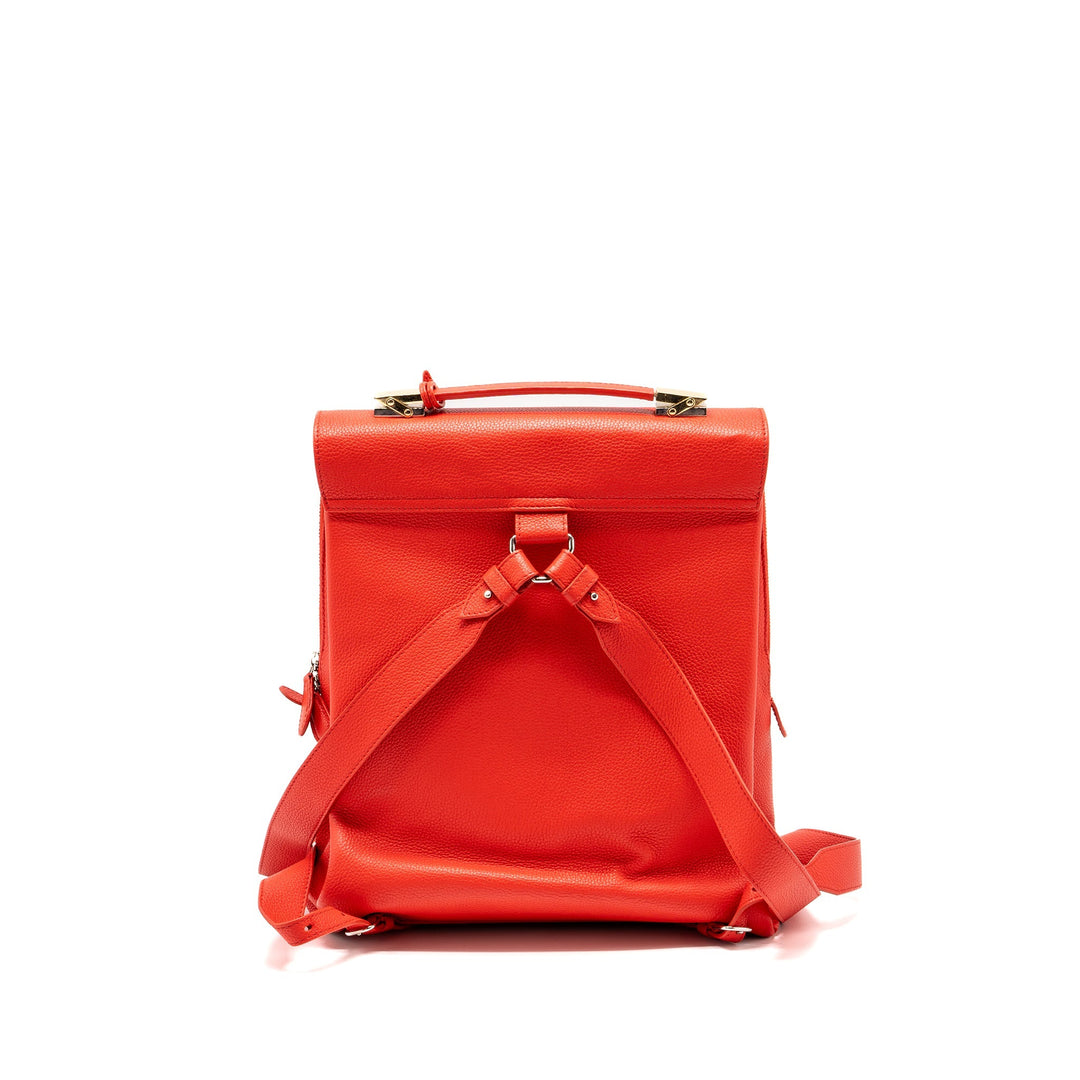 balenciaga backpack calfskin red GHW