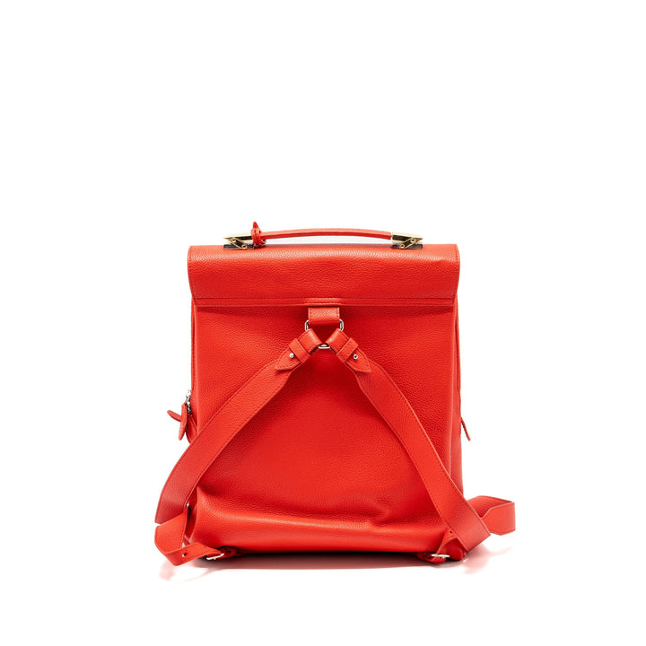 balenciaga backpack calfskin red GHW