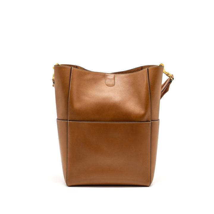 Celine Sangle bucket bag leather brown